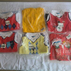 Baby Boy Clothes, 12M, Lot of 17pcs, NWT – 6 Pant Sets